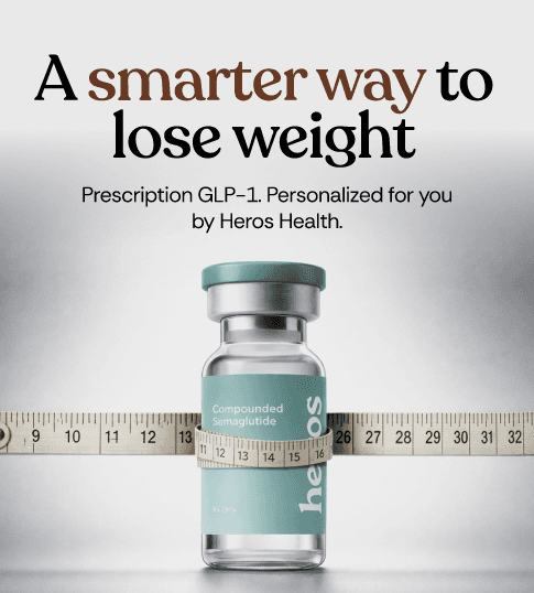 A smarter way to lose weight — prescription compounded GLP-1 vial with measuring tape